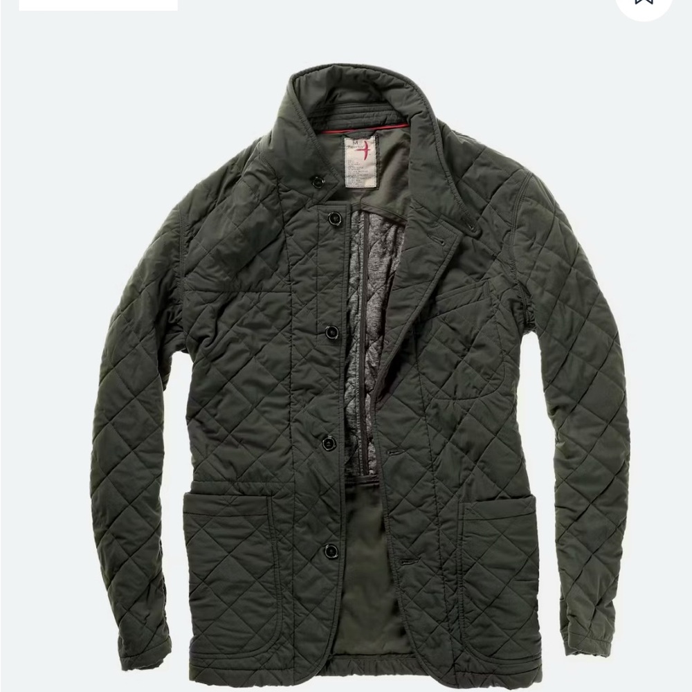 Relwen- Green Lightweight Quilted Blazer with Stand-Up Collar